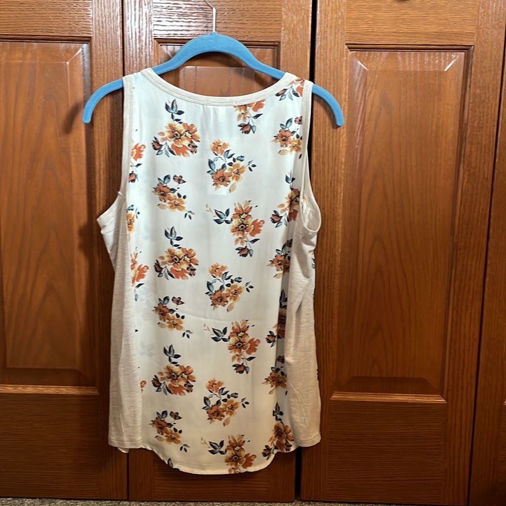 Maurice’s cream sheer  tank. Never worn. Would need a cami underneath. - Picture 2 of 5